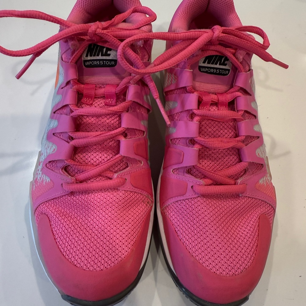 Nike Vibrant Pink Sneakers with Orange Detail